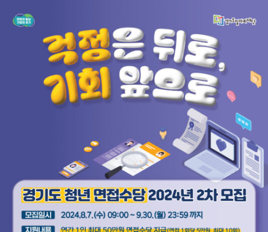 구직 중인 경기도 청년이라면 ‘면접수당’ 챙겨가세요!